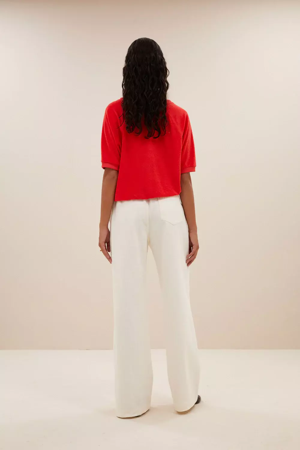 By-Bar Neva Slub Top Poppy Red Pullover Damen rot